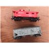 Image 5 : HO Gauge Train Cars Including Cabooses, Passenger Cars, Cargo, Engine, and Transformer