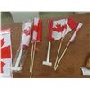 Image 4 : 2 New Canada Flags, 24" x 36", Smaller Flag, and Right-Handed Spalding Glove