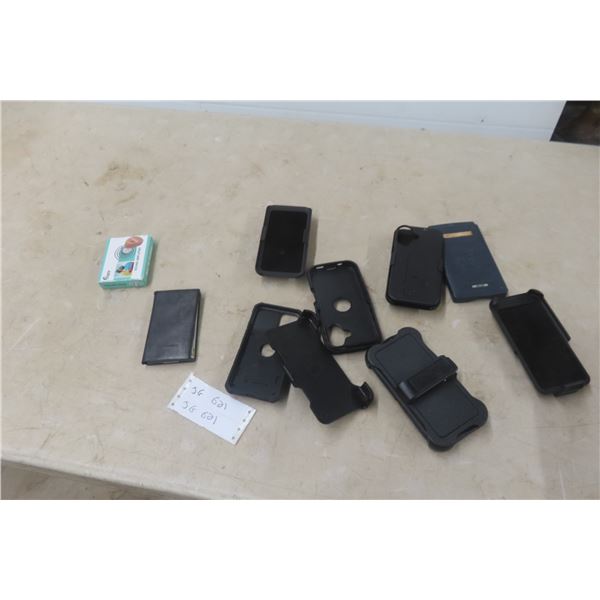 7 Cell Phone Holders, 2 Sharp Pocket Calculators, and a Sound Amplifier