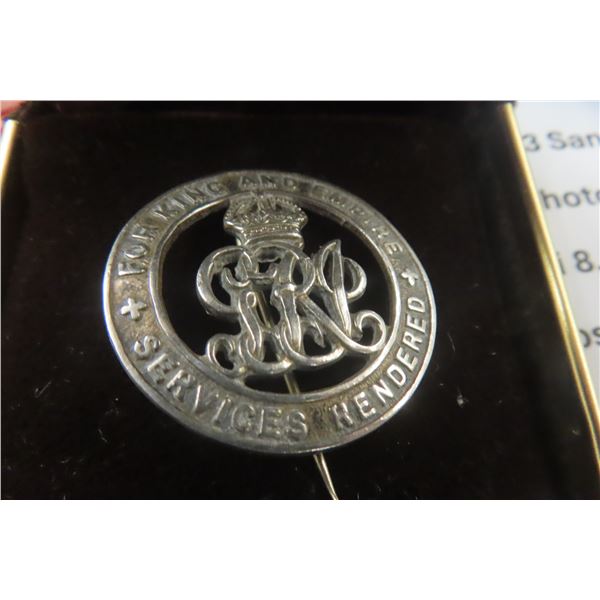 WWI United Kingdom Silver War Badge, Honourable Discharge for Wounds, Numbered C66092