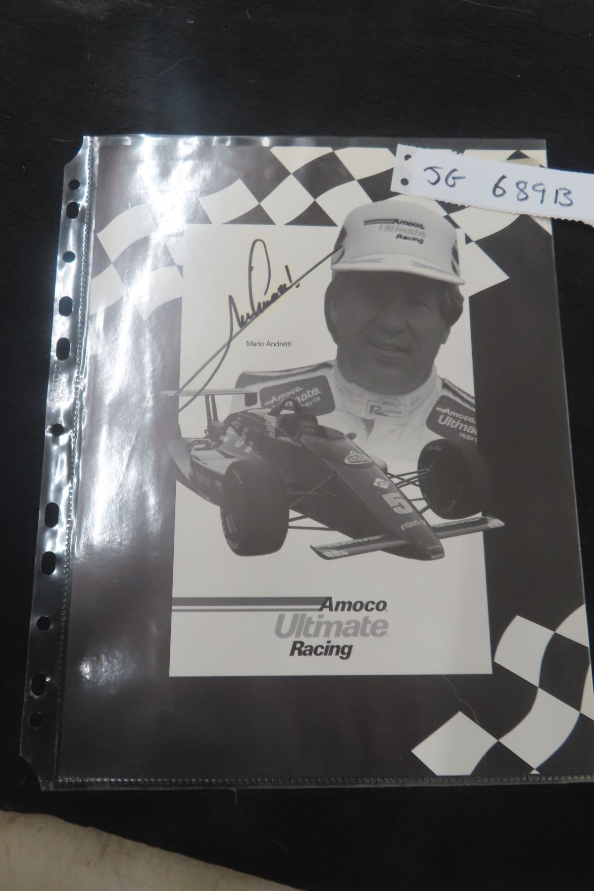 Mario Andretti Autographed Amoco Ultimate Racing Poster, 8.5