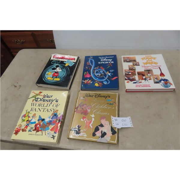 5 Books on Walt Disney: Disney Collectibles (1974), Too Funny for Words (1987), World of Fantasy (1