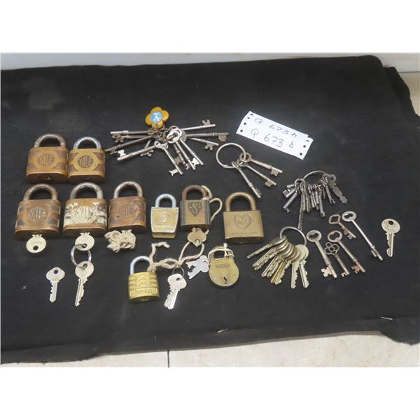 Vintage Padlocks, Skeleton Keys, and Key