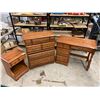 Image 1 : 3-Piece Bedroom Set: Dresser 31x40x20, Desk 38x20x31 & Nightstand 24x18x16