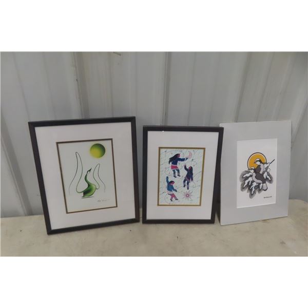 Native Art Prints (2 Framed) by Robert Feke, Hugh McKenzie, and Lynn Blaikie