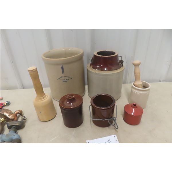 1 Gal Crock Stoneware, and More