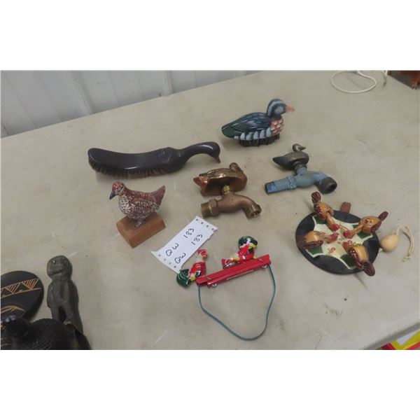 2 Bird-Design Water Taps and Hungry Chicken Game Board