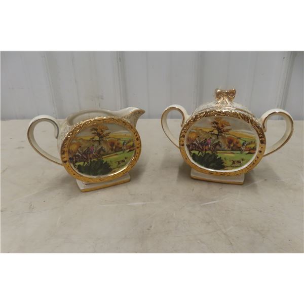 Sadler Cream and Sugar w/ Fox Hunt