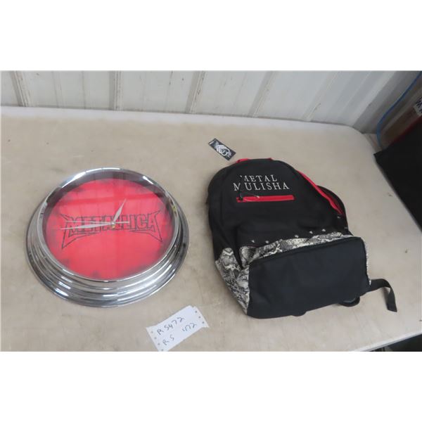 Metallica Clock 13" Diameter, With Backpack