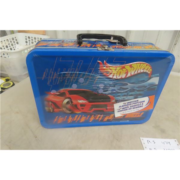 Hot Wheels Metal Lunch Kit Filled With Butter Popcorn