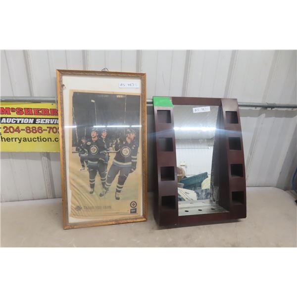 Framed Wpg Jets Newspaper Clipping and Mirror Wall Art Combo