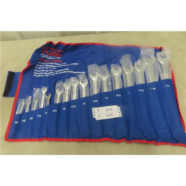 New Tuff Grade 16 Piece 1/4 To 1-1/4 Wrench Set, Standard