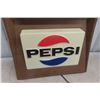 Image 5 : Vintage Pepsi Cola Light-Up Clock, 23" x 16" x 5", Lights Up