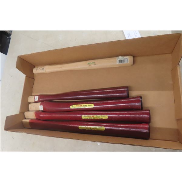 5 Hickory Wood Axe, Hatchet & Hammer Handles, New Old Stock, Longest Handle 18"