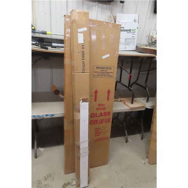 Shodor Industries Shower Door Kit, Model 350D, Matte Black, 42-1/2" x 70"