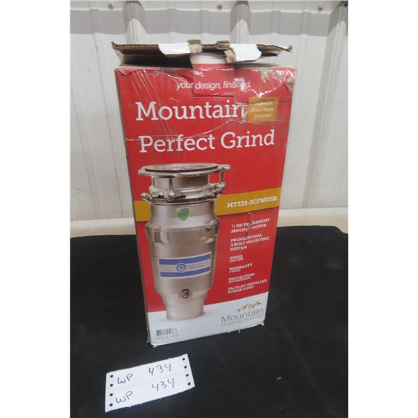 New Mountain Perfect Grind Food Waste Disposer, Model MT333-3CFDB