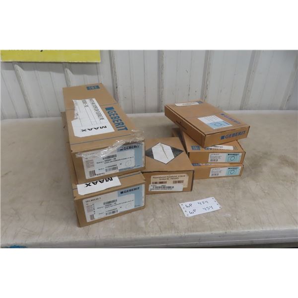 New Geberit Flexible Neck Repair Kit, Duravit Durasolo Chrome Plates, Qty 3