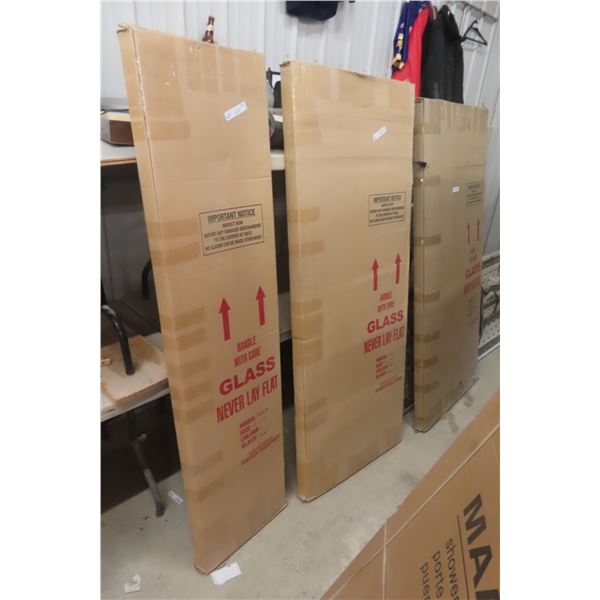 3 Shodor Industries Shower Door Kits and Panels, Models 391 and 350, New Product, Warehouse Cleanup