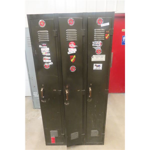 Metal 3 Compartment Locker 72" x 36" x 18"