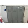Image 1 : Metal 3 Compartment Locker 72" x 44 1/2" x 18"