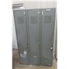 Image 2 : Metal 3 Compartment Locker 72" x 44 1/2" x 18"