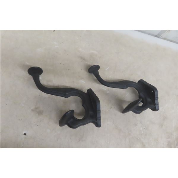 Pair Of Antique-Style Cast Hermes Hoods