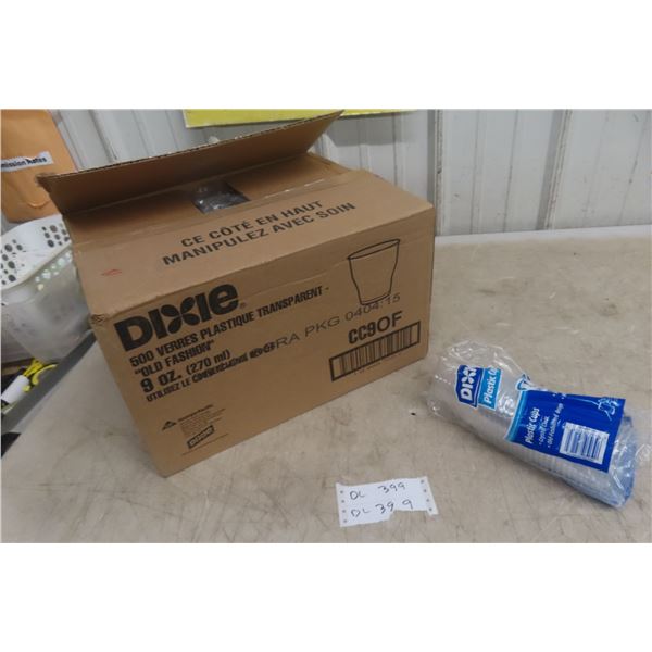 500 Dixie 9 Ounce Clear Plastic Cups, Old Fashioned Design