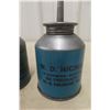 Image 5 : 2 International Oil Squirt Cans With Nicholson Sheffield Diamond Wrench And Stoneware