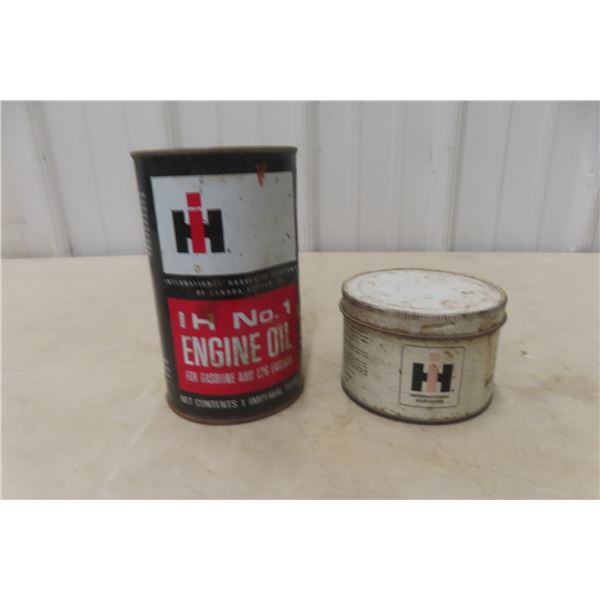 International No. 1 Engine Oil Quart Can And Hand Cleaner Can