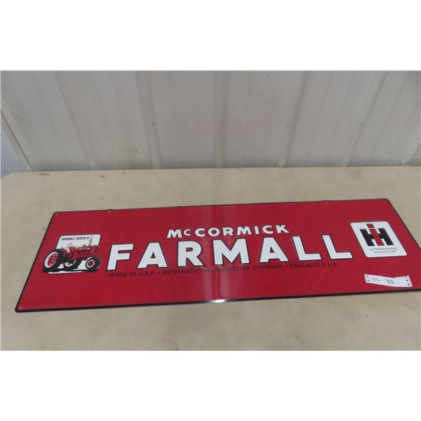 McCormick Farmall Modern Embossed Metal Sign, 13" x 42"