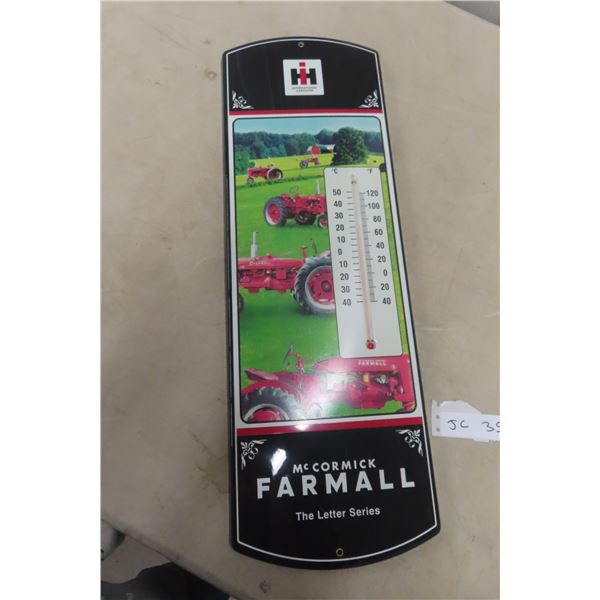 McCormick Farmall Metal Thermometer, 8" x 24"