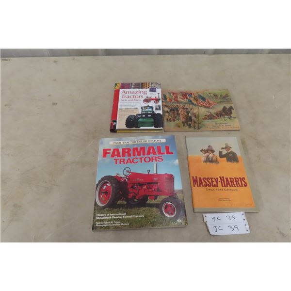 4 Tractor Books Including Farmall And Massey Harris Titles