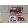 Image 1 : Lot Of International Harvester Metal Signs And Slogans 12" x 16"
