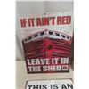 Image 2 : Lot Of International Harvester Metal Signs And Slogans 12" x 16"