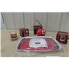 Image 1 : International Harvester Gift Lot With Tray, Cups, Piggy Bank, And Candle