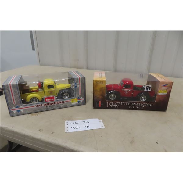 2 International Pickup Truck Die-Cast Models, 1/25 Scale, In Box