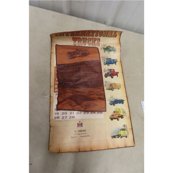 1966 International Harvester Calendar, 12 1/2" x 20"