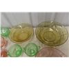 Image 3 : Depression Glass Assortment Including Bowls And Cups