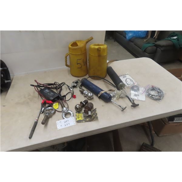 Grease Gun, Ball Hitch, Trickle Charger and More