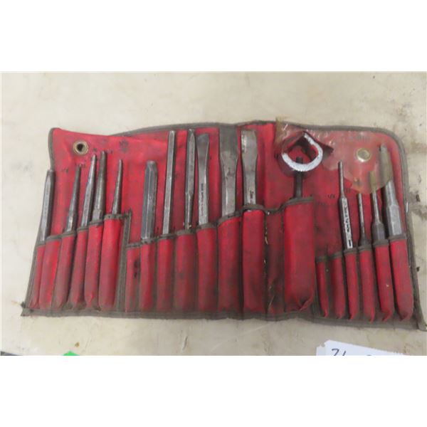18-Piece Snap-On Punch And Chisel Set With Soft Case