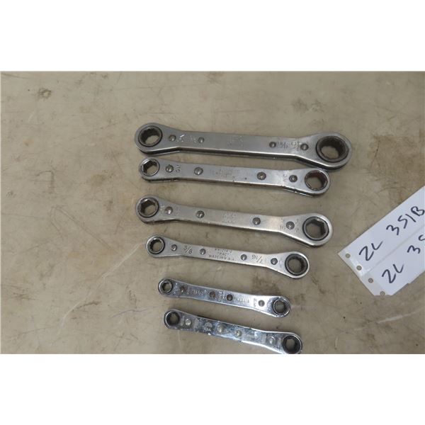 6 MAC And Snap-On Ratcheting Wrenches