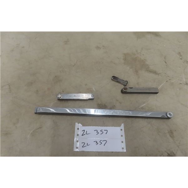4 Feeler Gauges By Proto And Moore + Wright Master Tool Plus