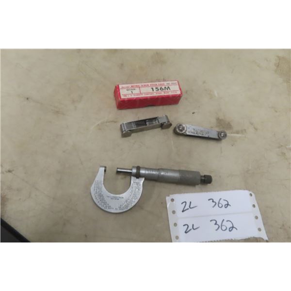 Starrett Pitch Gauges And Calipers, 2 Pieces