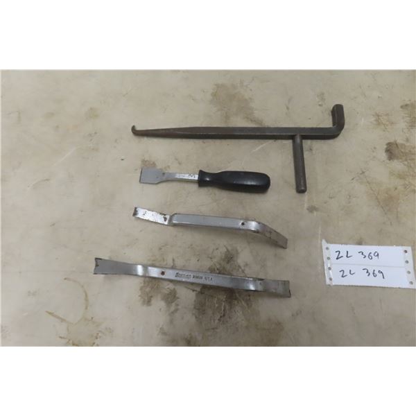 Snap-On Cotter Pin Seal Puller, Socket Scraper, And 2 Drum Brake Adjusting Tools