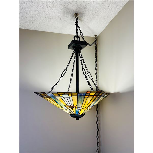 Three Light Art Glass Pendant Lamp