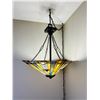 Image 1 : Three Light Art Glass Pendant Lamp