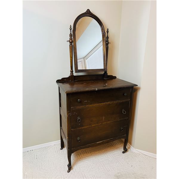 Rolling Dresser with Mirror
