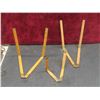 Image 14 : Handmade Canoe 18" Long, Vintage Folding Wood Ruler, Tarp Eyelets, Fish Scale +