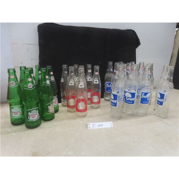 32 Soda Bottles: Canada Dry, Plains City Beverage, Suncrest