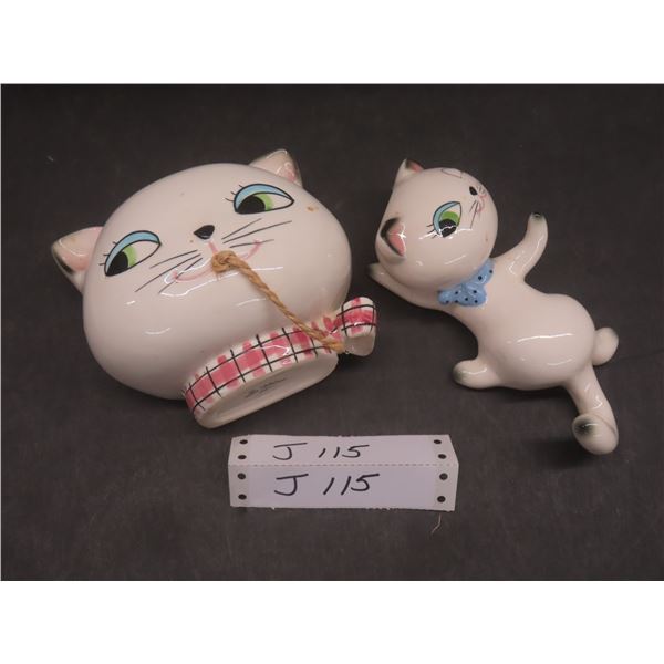 Holt Howard 1959 Cozy Kitten Ceramic Wall Mounted String Holder